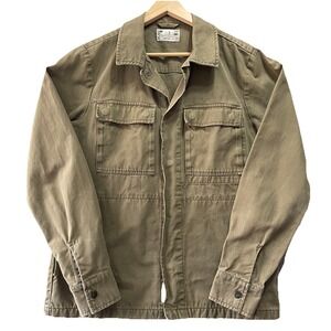 Vans Joel Tudor Collection Snap Front Military Jacket Medium Green Preppy Y2K